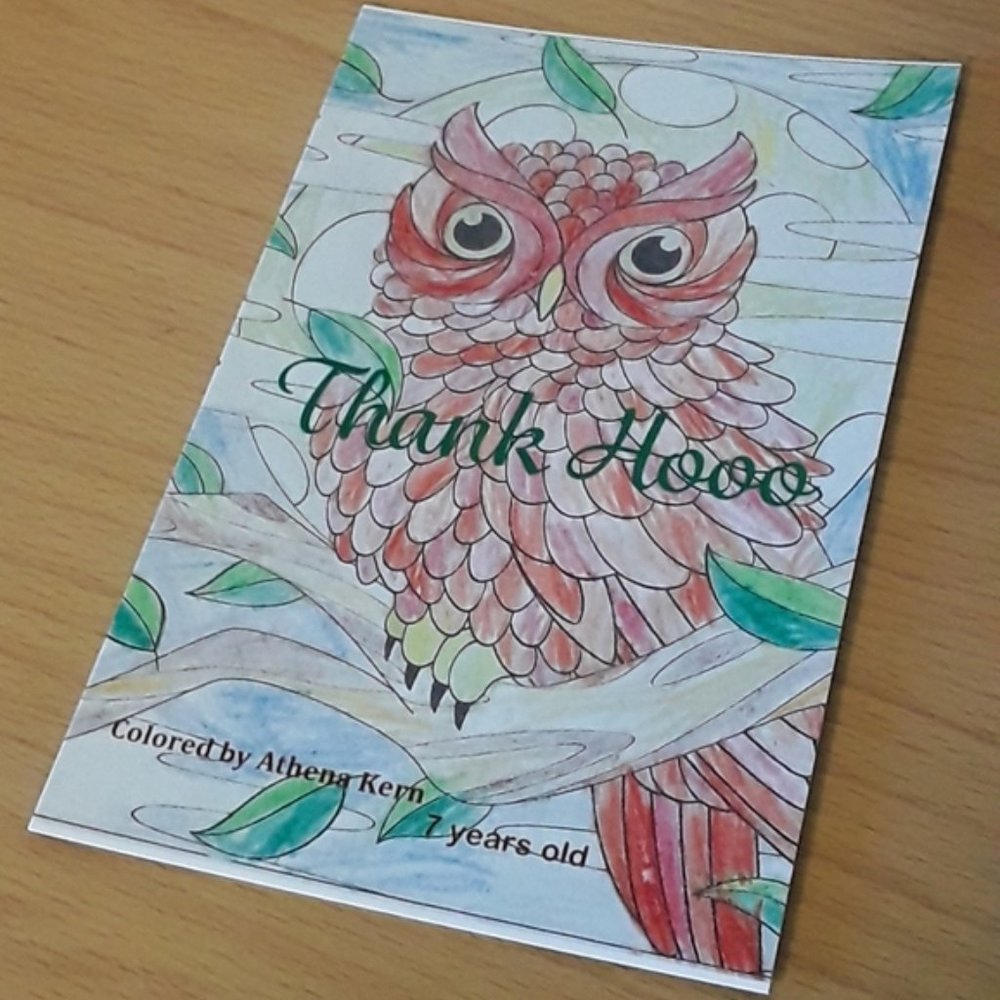 Unique Custom Printed Thank You Cards | Owl - Picture 2 of 8